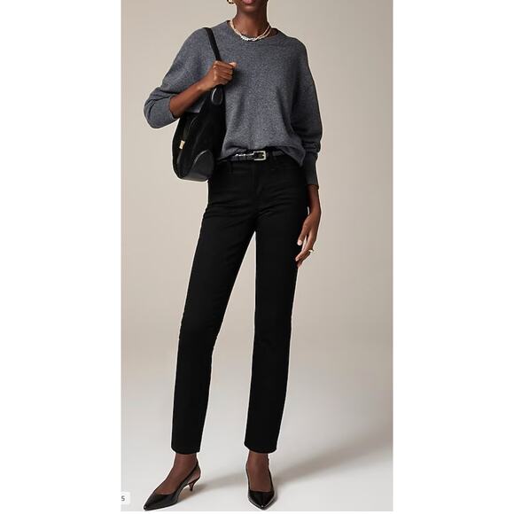 J Crew Mid Rise Slim Jeans 26 26P P26 Black NWT 2003 Super Stretch CC546 J.Crew - Picture 1 of 5